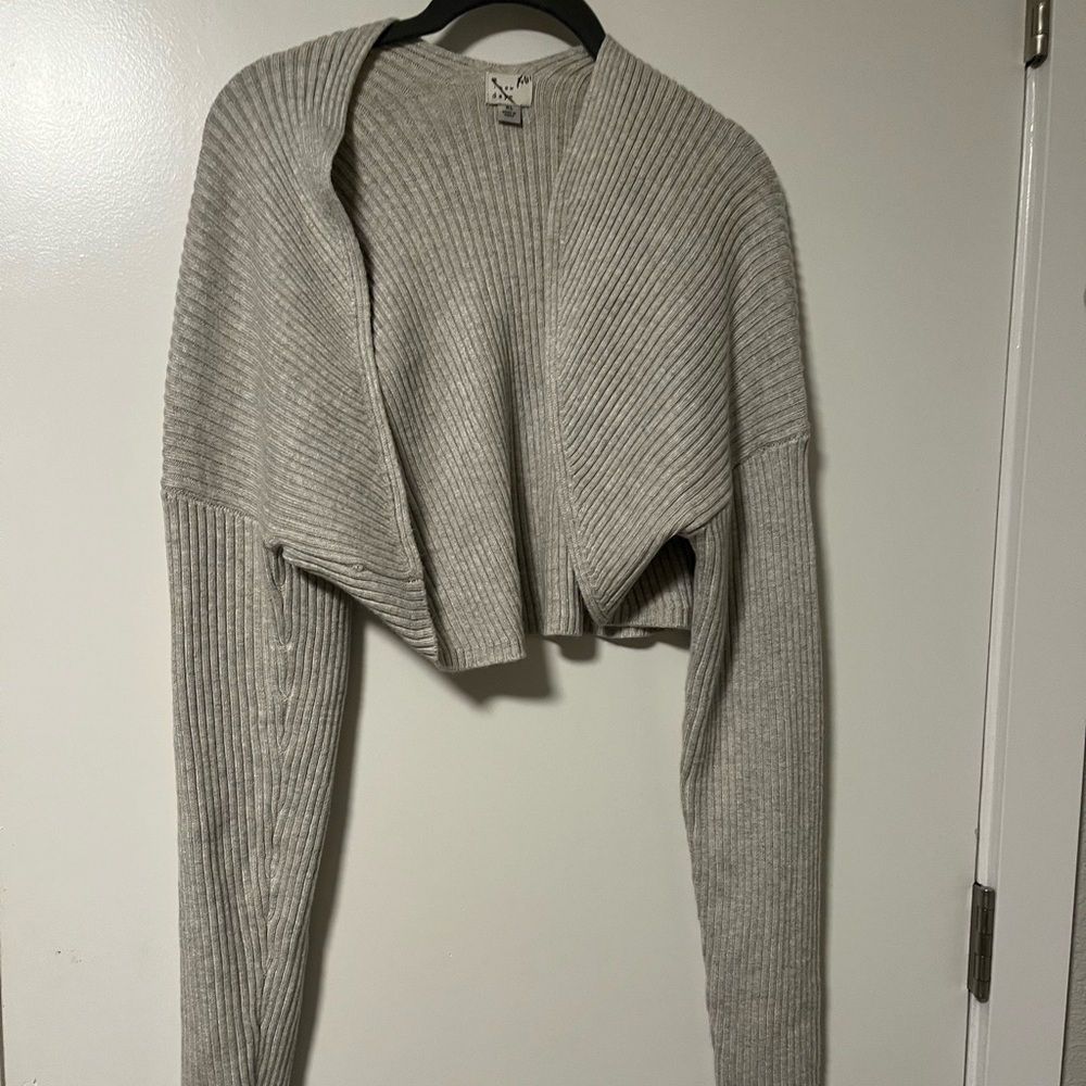 Gray Ribbed Women's Bolero